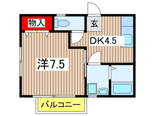 パールハイツＢの物件間取画像